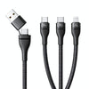 Baseus Flash Series 3 100W 2 to 3 USB and Type-C to 8 Pin and Dual Type-C Fast Charging Data Cable, Length: 1.5m(Black)