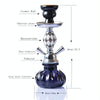 08-023 Double Pipe Glass Hookah Set (Green)