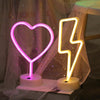 Thunder Romantic Neon LED Holiday Light with Holder, Warm Fairy Decorative Lamp Night Light for Christmas, Wedding, Party, Bedroom(Warm White)