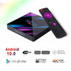 H96 Max-3318 4K Ultra HD Android TV Box with Remote Controller, Android 10.0, RK3318 Quad-Core 64bit Cortex-A53, 2GB+16GB, Support TF Card / USBx2 / AV / Ethernet, Plug Specification:EU Plug