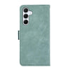 For Samsung Galaxy A36 5G ABEEL Frosted Magnetic RFID Leather Phone Case(Cyan)