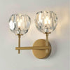Wall Lamp Villa Hotel Wall Lamp Bedroom Bedside Crystal Wall Lamp, Power source: Without light source( Double Head Gold)