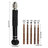 5-in-1 Aluminium Screwdriver Set - Red - Mobile Phone Repair Tool