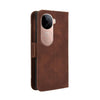 For vivo V40e 5G / iQOO Z9S 5G Skin Feel Calf Texture Card Slots Leather Phone Case(Brown)