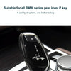 Car Gear Lever Auto Parking Button Letter P Cap for BMW X5 X6 2013-, Left Driving (Black)