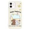 For iPhone 12 Skin Feeling Jelly TPU Hybrid PC Phone Case(Dog White)
