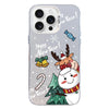 For iPhone 12 Pro Christmas Series PC Full Coverage Pattern Phone Case(CW059 White)