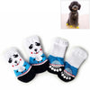 Panda Dog Socks Anti-Slip Knitted, 4 Pack, Size M