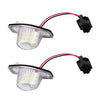 2 PCS DC 12V 2W 120LM 6000K LED License Plate Light 18-SMD 3528 Bulbs Lamps for Honda JAZZ(FIT) 02-17, Odyssay 08-17, Stream 01-05, CR-V 07-17