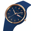 SKMEI 1747 Simple Bar scale Dial Silicone Strap Quartz Watch for Ladies(Navy Blue)