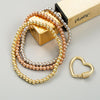 3 In 1 Men Women Micro-inlaid Zircon Elastic Bracelet(Love)