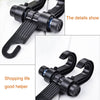 2pcs KANEED Car Vehicle Multi-functional Seat Headrest Bag Hanger Hook Holder Seat Headrest Hanger Hanging Holder Double Hooks(Black)