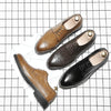 Autumn and Winter Shoes Men British Pointed Business Dress Shoes, Size:42(Brown)