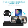 Q12 3 in 1 Quick Wireless Charger for iPhone, Apple Watch, AirPods and other Android Smart Phones(Black)