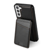 For Samsung Galaxy S21 FE 5G Skin Feel Detachable Card Bag Magsafe Phone Case(Black)