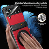 For Samsung Galaxy Z Flip4 Gold Medal Rotating Folding Series Ring Holder Phone Case(Red)