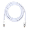 Mech Series 120W USB-C / Type-C to 8 Pin Metal Plug Silicone Fast Charging Data Cable, Length: 1.2m(White)
