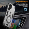 For Samsung Galaxy S25 Ultra 5G Metal Ring 360 Degree Rotating Holder PC Hybrid TPU Phone Case(Silver Grey)