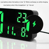 6625D LED Digital Alarm Clock Luminous Desktop Timer Temperature Display Alarm Clock( Black Shell White Light)