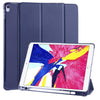 For iPad Pro 10.5 inch / Air 3 10.5 inch 3-folding Horizontal Flip PU Leather + Shockproof TPU Case with Holder & Pen Slot(Dark Blue)