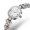 OLEVS 9958 Women Adjustable Drawstring Bracelet Quartz Watch(White + Silver)
