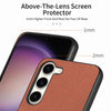 For Samsung Galaxy S21 5G Twill Fabric Leather Skin Back Phone Case(Brown)