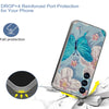 For Samsung Galaxy S25 5G IMD Double Piece Simple Fresh Shockproof Phone Case(Blue Butterfly)