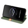 For ASUS ROG Phone 7 Cubic Grid Pressed Magnetic Leather Phone Case(Green)