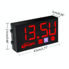 Compact LED Digital Display Time Voltmeter, Specification: 2 in 1 Water Temperature Blue