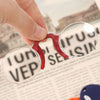 Clip-nose Reading Glasses Portable Reading Mirror No Mirror Leg Glasses, Degree: +200(Blue)