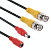10m RG59 CCTV Video Power Cable (Black) - BNC & 2.1mm Plugs