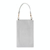 Litchi Texture Card Holder Mobile Phone Bag with Short Strap(Silver)