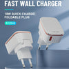 LDNIO A1204Q QC3.0 18W USB Fast Charger with 1m USB to 8 Pin Cable, Plug Type:EU Plug(White Gold)