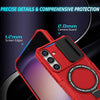 For Samsung Galaxy S24 FE 5G Sliding Camshield MagSafe Holder TPU Hybrid PC Phone Case(Red)