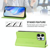 For iPhone 15 Pro RC01 Dual-Folded Magnetic Suction RFID Leather Phone Case(Grass Green)