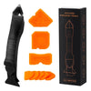 Silicone & Metal Scraper Set (Black) - Glass, Tile & Grout Remover