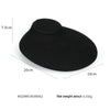 18x20x7.5cm Oval Horizontal Portrait Seat Black Microfiber Necklace Ring Jewelry Display Live Jewelry Prop Rack