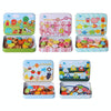 Wooden Toys Baby DIY Toy Cartoon Fruit Animal Stringing Threading Wooden Beads Toy(Animal)