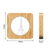 FS-A2821-02W Eiffel Tower Shape USB Solid Wood Table Lamp LED Night Light(Warm White Light)