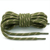 2 Pairs Round High Density Weaving Shoe Laces Outdoor Hiking Slip Rope Sneakers Boot Shoelace, Length:100cm(Army Green-Khaki)