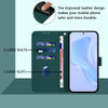 For Samsung Galaxy A26 5G Skin Feel Solid Color Leather Phone Case with Lanyard(Dark Green)