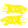 2 PCS/Set D-417 Lion Pattern Car Modified Decorative Sticker(Yellow)
