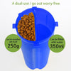 Portable Pet Travel Bowl & Water Bottle (Blue) - Leakproof, 350ml