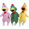 Screaming Chicken Dog Toy - Green - Durable Plush with Sound