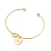 Alloy Letter N Bracelet Snake Chain Charm Bracelets(Gold)