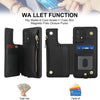 For Samsung Galaxy S20+ Double Flap Zipper RFID Leather Phone Case with Short Lanyard(Black)