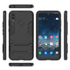 Shockproof PC + TPU Case for Huawei Y7(2019), with Holder(Black)