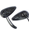 SF104 Motorcycle Modified Retro Rearview Mirror Reflective Mirror(Black)