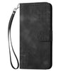 For Redmi K70E YX0080 Grid Butterfly Embossed Pattern Flip Leather Phone Case with Lanyard(Black)