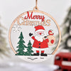 Christmas Day Decoration Hollow Wooden Pendant, Style: Snowman